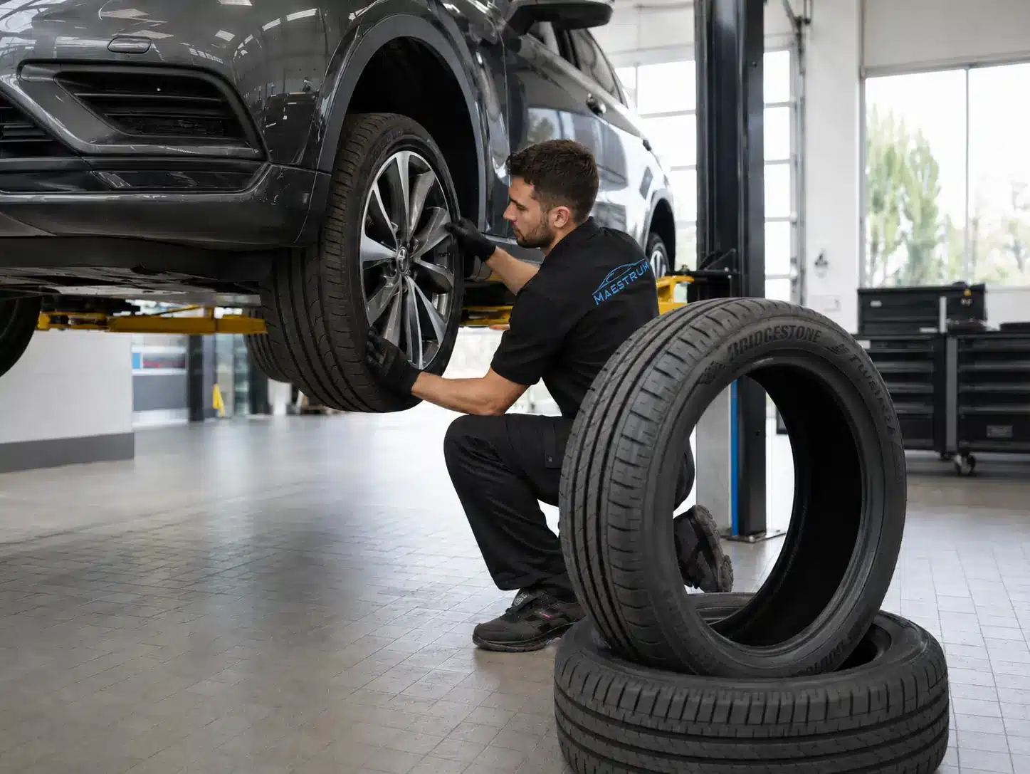Neumáticos Bridgestone en Montecarmelo con montaje en Taller Maestrum Las Tablas